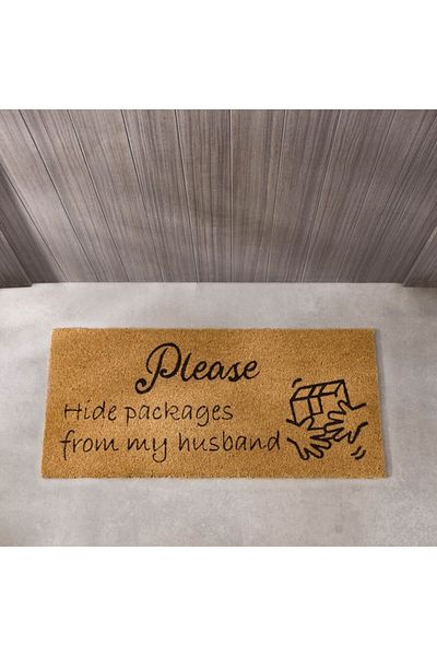 Home Box Packages Printed Coir Doormat with PVC Back 45x100 cm