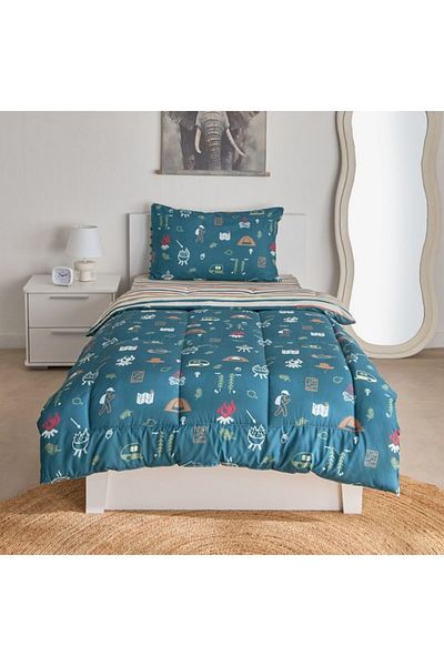 Home Box Joy Adventurer Campsite 2-Piece Single Cotton Comforter Set 135x220 cm
