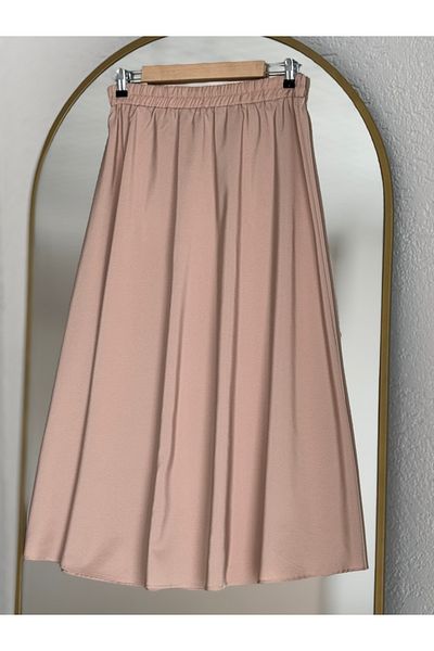 Ebrar Store Stone Color Wormwood Micro Skirt - Elastic Waist, As03023