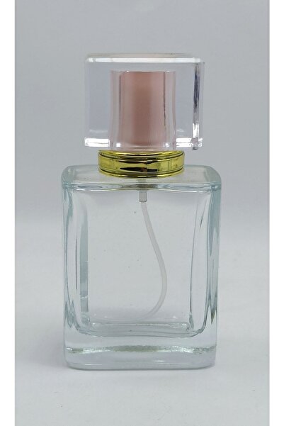 Cam Şişe 50 Ml Pembe Kapaklı