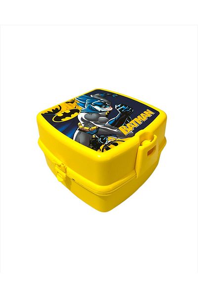 Batman صندوق غداء مربع مكون من طبقتين