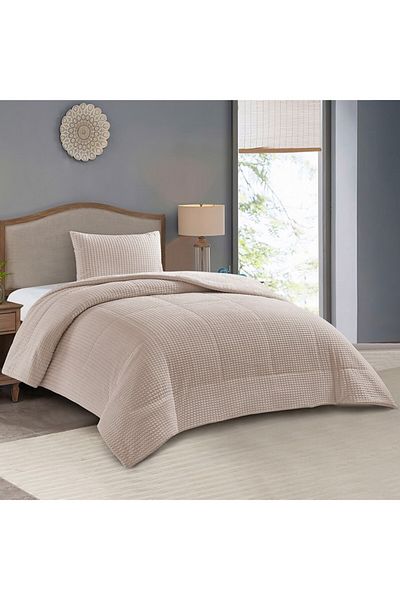 Home Box Bern Milo 2-Piece Embossed Flannel Twin Comforter Set 150x220 cm