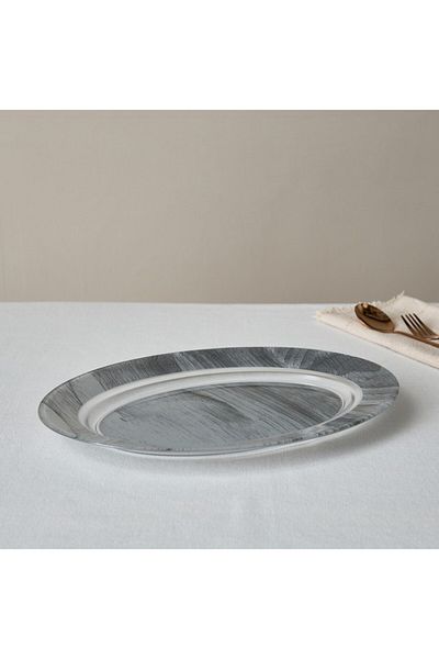 Home Box Luminarc Temp Direct Wood Print Oval Plate 35 cm