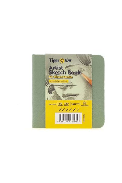 hobi market art Hard Cover 80 Sheets Pastel Mint Green 12X12 cm Notebook
