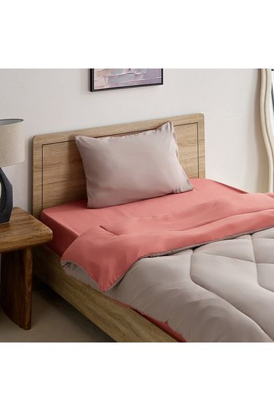 Home Box Derby 2-Piece Reversible Microfiber Twin Comforter Set 160x220 cm