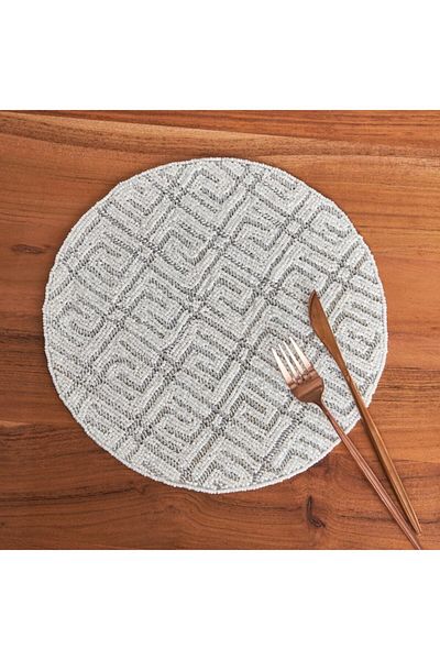 Home Box Glitz Beaded Placemat 30 cm