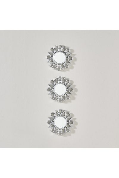 Home Box Faiz 3-Piece Decorative Mirror Set 25 cm