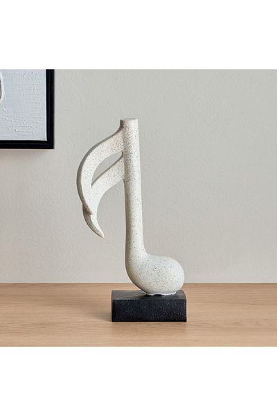 Home Box Wren Polyresin Abstract Musical Note Accent 14x7x27 cm