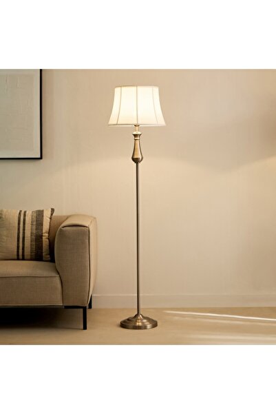 Home Box Deme Grame Metal Floor Lamp with Linen Shade 167 cm