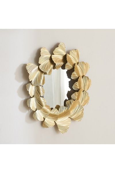 Home Box Delp Premium Heavy Duty Metal Leaves Wall Mirror 69.2x74.3x6.4 cm