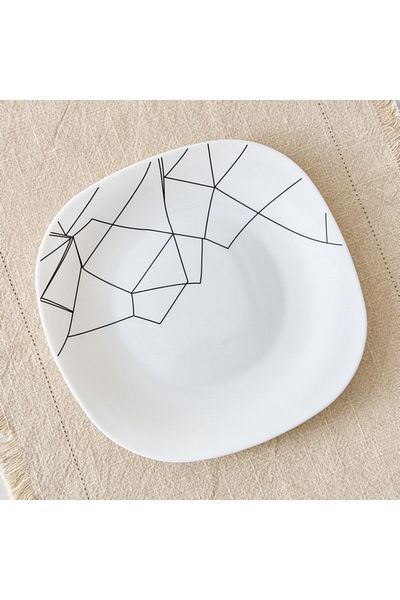 Home Box Crackle Opalware Dinner Plate 28 cm
