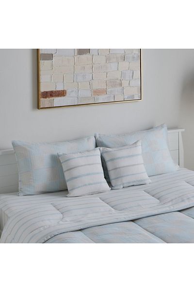 Home Box Aurora Jason 5-Piece Printed Cotton Queen Comforter Set 200x240 cm