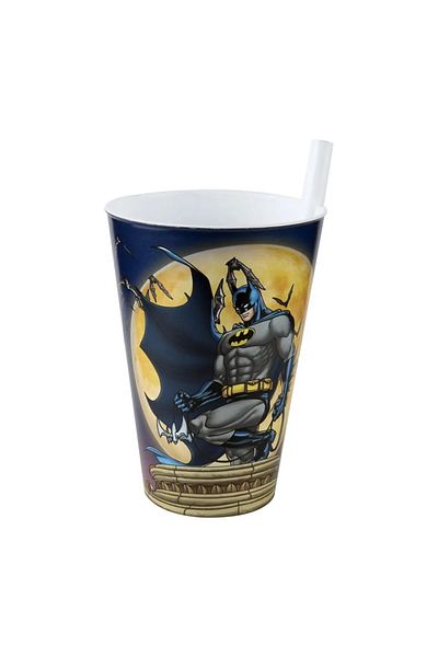 Batman Glass with Straw 400 Ml.