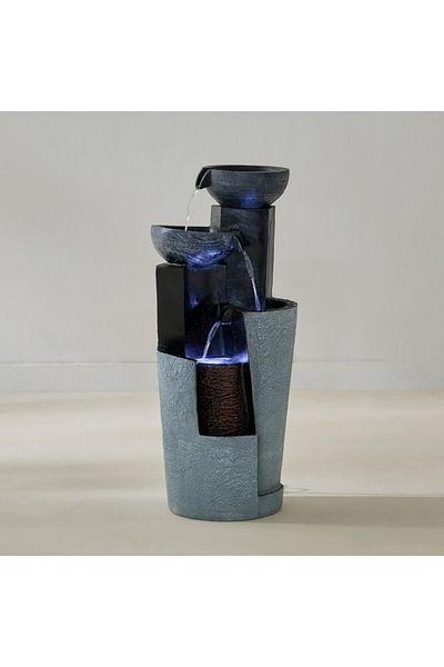 Home Box Adele 4-Pot Fountain with LED 32x32x78.5 cm