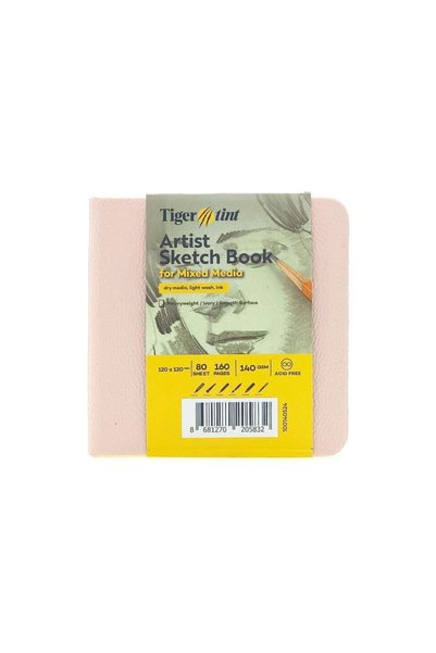 hobi market art Sert Kapak Eskiz Çizim Defteri 140 gr. 12x12 cm. 80 Yaprak Pu...