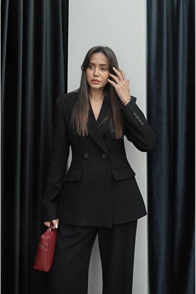 Havoş Black Premium Blazer Jacket Pants Set