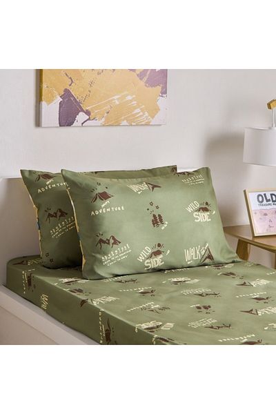 Home Box Joy Adventurer Camp 2-Piece Microfibre Pillow Cover Set 50x75 cm