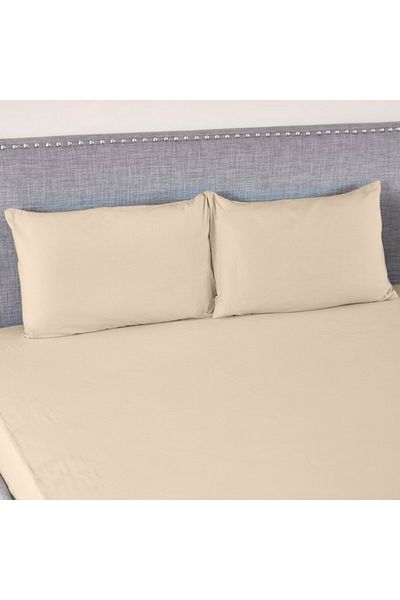 Home Box Ballina 2-Piece Solid Cotton Pillow Cover Set 50x75 cm