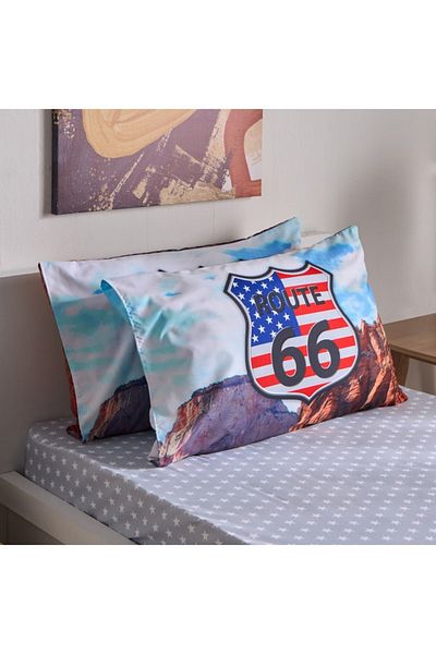 Home Box Gaming Biker 2-Piece Microfibre Pillow Cover Set 50x75 cm