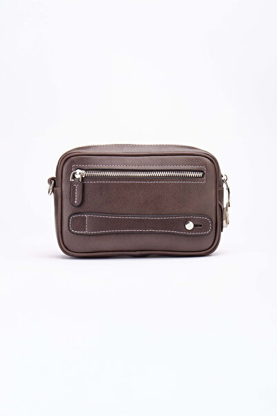 Niki Leather Frank Genuine Leather Zippered Locked Portfolio Handbag