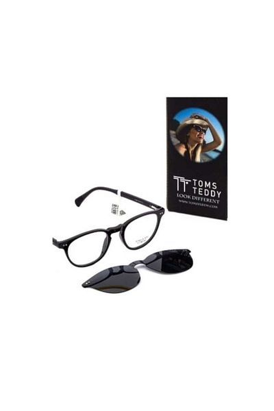 Toms Teddy Tt 064 C101P 47Ekt Unisex Polarized Clip-On Blue Coated Screen Glasses