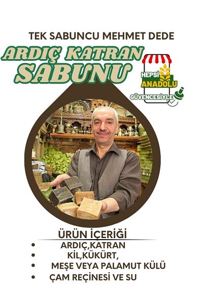 HEPSİ ANADOLU Juniper Tar Soap 120 GrSingle Soap Mehmet Dede Mardin