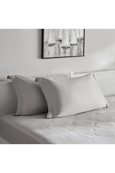 Home Box Opulent Luxe 2-Piece 400TC Cotton Solid Pillowcase Set 50x75 cm