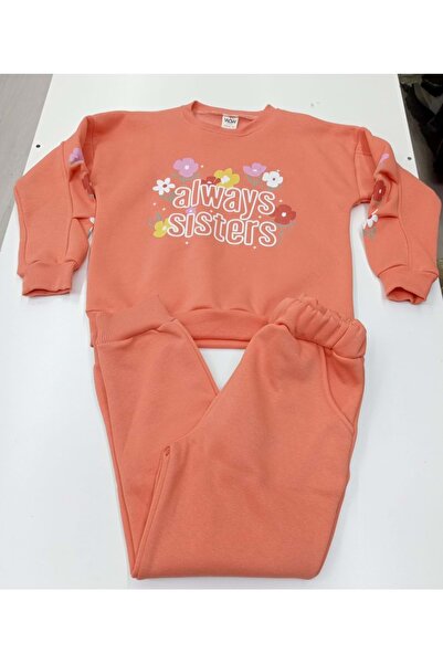 BAŞAK ÇOCUK GİYİM 414580   3 Ip Always Sisters Printed Girls Set - Orange - 6...