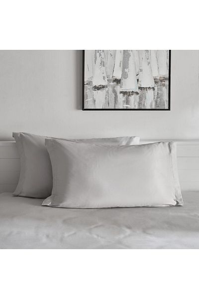 Home Box Opulent Luxe 2-Piece 400TC Cotton Solid Pillowcase Set 50x75 cm