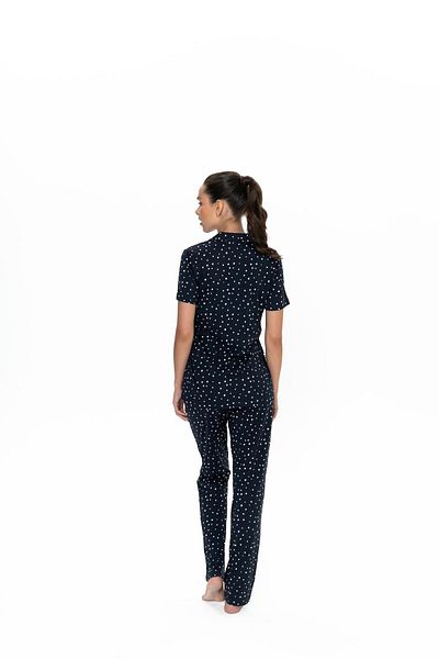U.S. Polo Assn. Bumbac, nasturi în față, mânecă scurtă, guler de cămașă, set de pijamale pentru femei