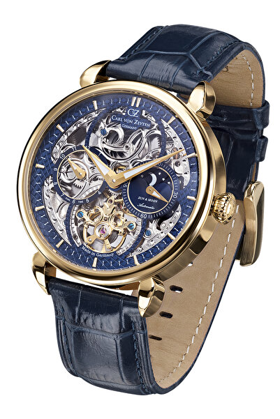 Carl Von Zeyten Ceas barbatesc Carl Von Zeyten CVZ0005GBL, automat, 45 mm, 3ATM