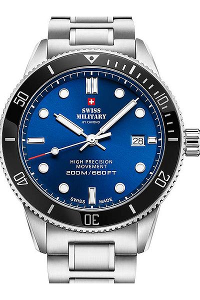 Swiss Military SM34088.02 Diver Quartz Mens Watch 42mm 20ATM