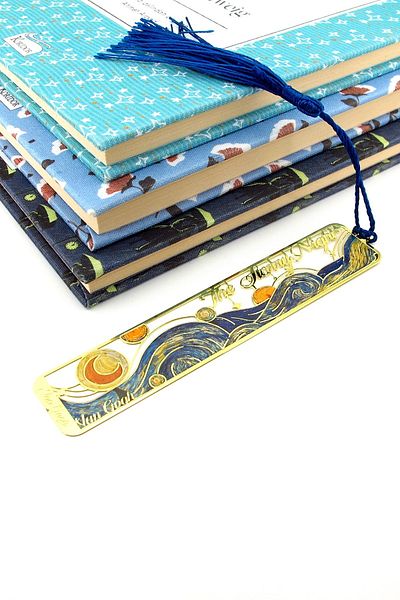 Solfera Βινσέντ Βαν Γκογκ Starry Night Starry Night Metal Σελιδοδείκτης με Φούντες Ay013