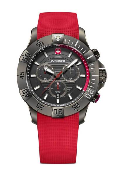 Wenger Mens Watch 01.0643.128, Quartz, 43mm, 20ATM