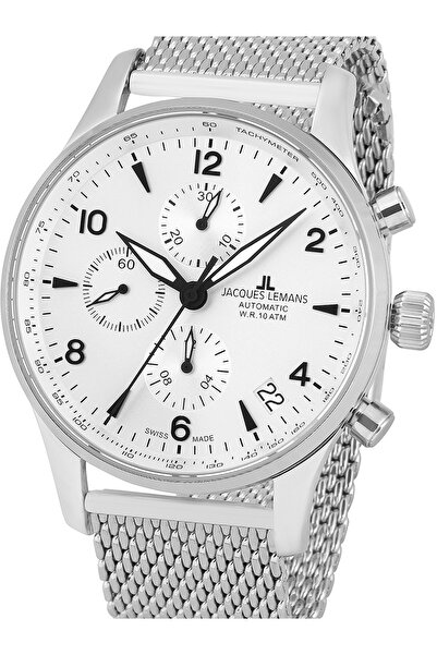Jacques Lemans Mens Watch Jacques Lemans 1-1935B, Automatic, 44mm, 10ATM