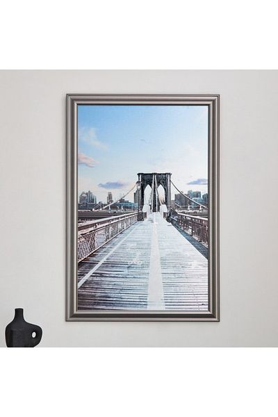 Home Box Vivid Bridge Aluminium Print Framed Picture 80x120 cm