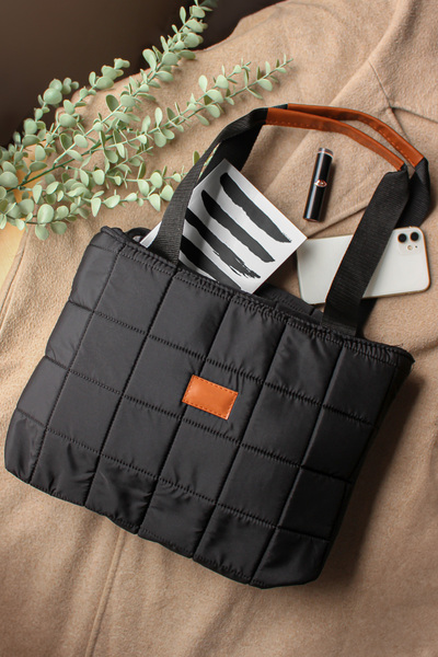 shop Geantă de mână și de umăr pentru femei, model din material textil cusut,...