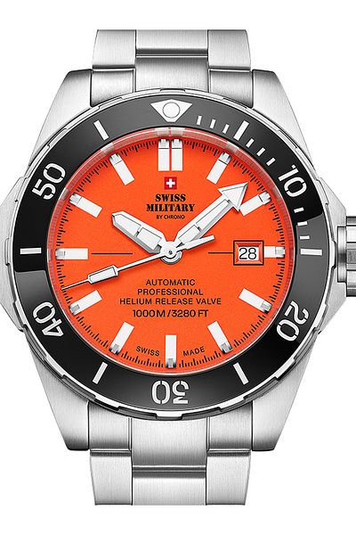 Swiss Military SMA34092.03 Automatic Diver Mens Watch 45mm 100ATM