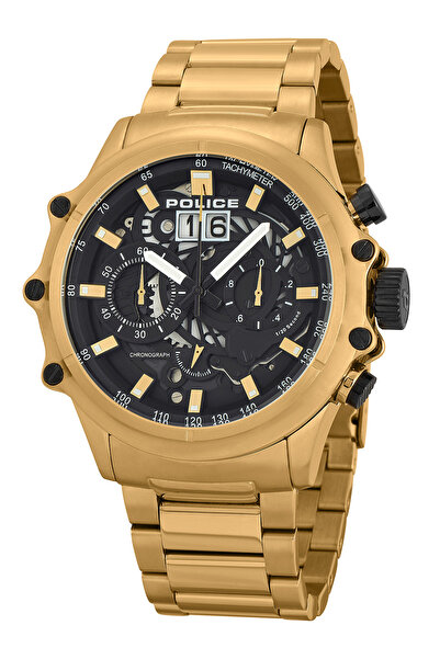 Police Ανδρικό ρολόι Police PL16018JSG.02M, Quartz, 48mm, 10ATM