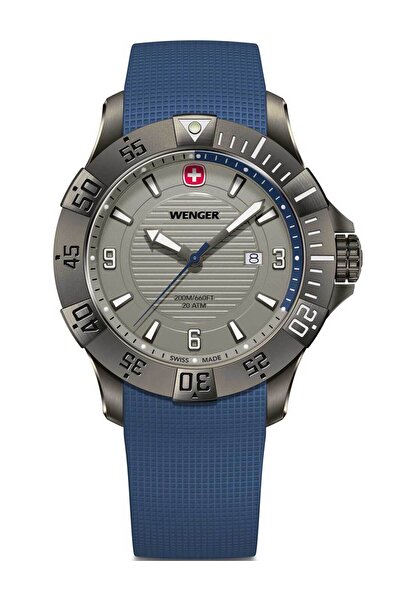 Wenger Mens Watch 01.0641.142, Quartz, 43mm, 20ATM