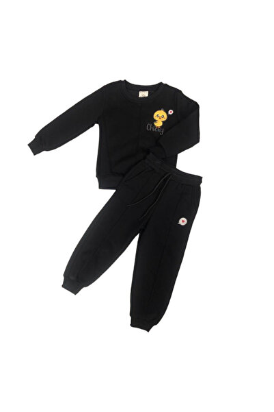 By Cwhr Trening pentru fetiță din bumbac cu 3 fire brodate și set de iarnă cu...