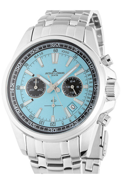 Jacques Lemans Ceas de bărbați Jacques Lemans 1-2117ZB, cuarț, 44 mm, 20 ATM