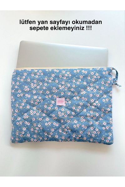 girlsybags Model de flori albastre - Husă groasă de protecție pentru laptop Macbook tabletă iPad
