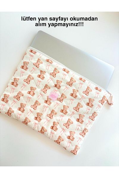 girlsybags Χοντρό προστατευτικό καπιτονέ κάλυμμα υπολογιστή - Teddy Bear για φορητό υπολογιστή Macbook Tablet iPad