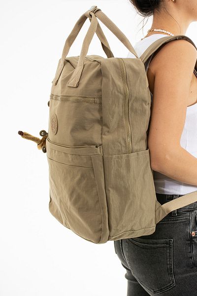 Çanta Trend Unisex Αδιάβροχο τσαλακωμένο ύφασμα πολλαπλών διαμερισμάτων Σχολείο και σακίδιο πλάτης για φορητό υπολογιστή μεγάλου μεγέθους