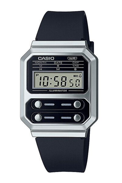 Casio Ανδρικό ρολόι Casio A100WEF-1AEF, Quartz, 33mm, 3ATM
