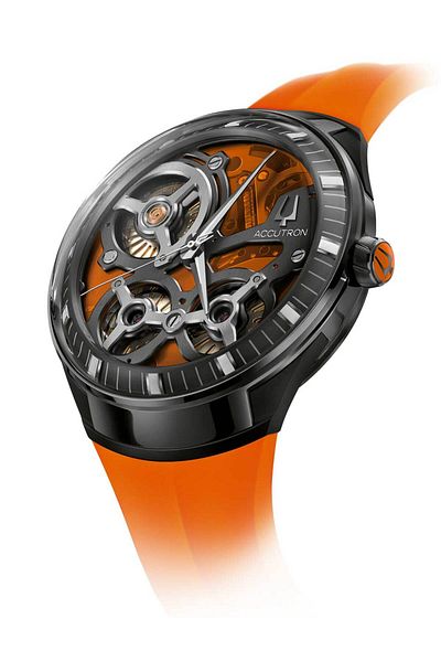 Bulova 28A205 Mens Watch Accutron DNA Casino Limited Edition orange