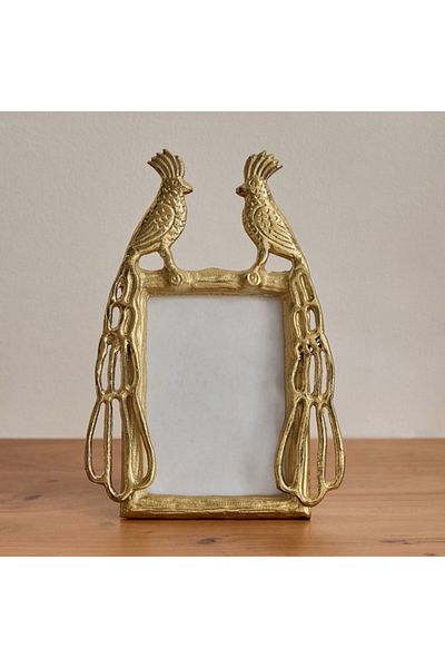 Home Box Popin Aluminium Decorative Peacock Photo Frame 29x22x2 cm
