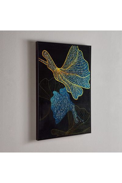 Home Box Fista Framed Lacquer Canvas with Beads 60x90x38 cm