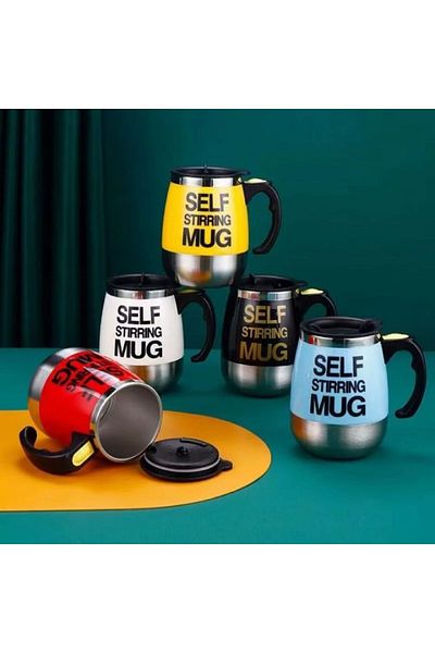 Generic Electric Stainless Steel Self Mixing Coffee Mug for Coffee, Milk, Cocoa, Hot Chocolate, Tea